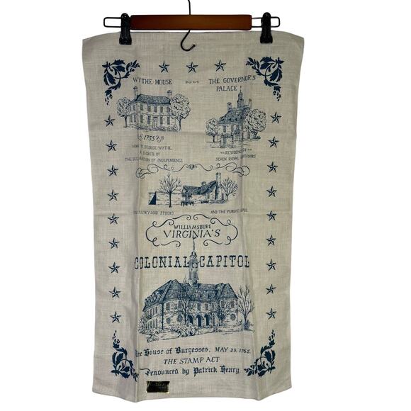 KayDee Hand Prints Linen Towel Williamsburg Virginia - Picture 1 of 3